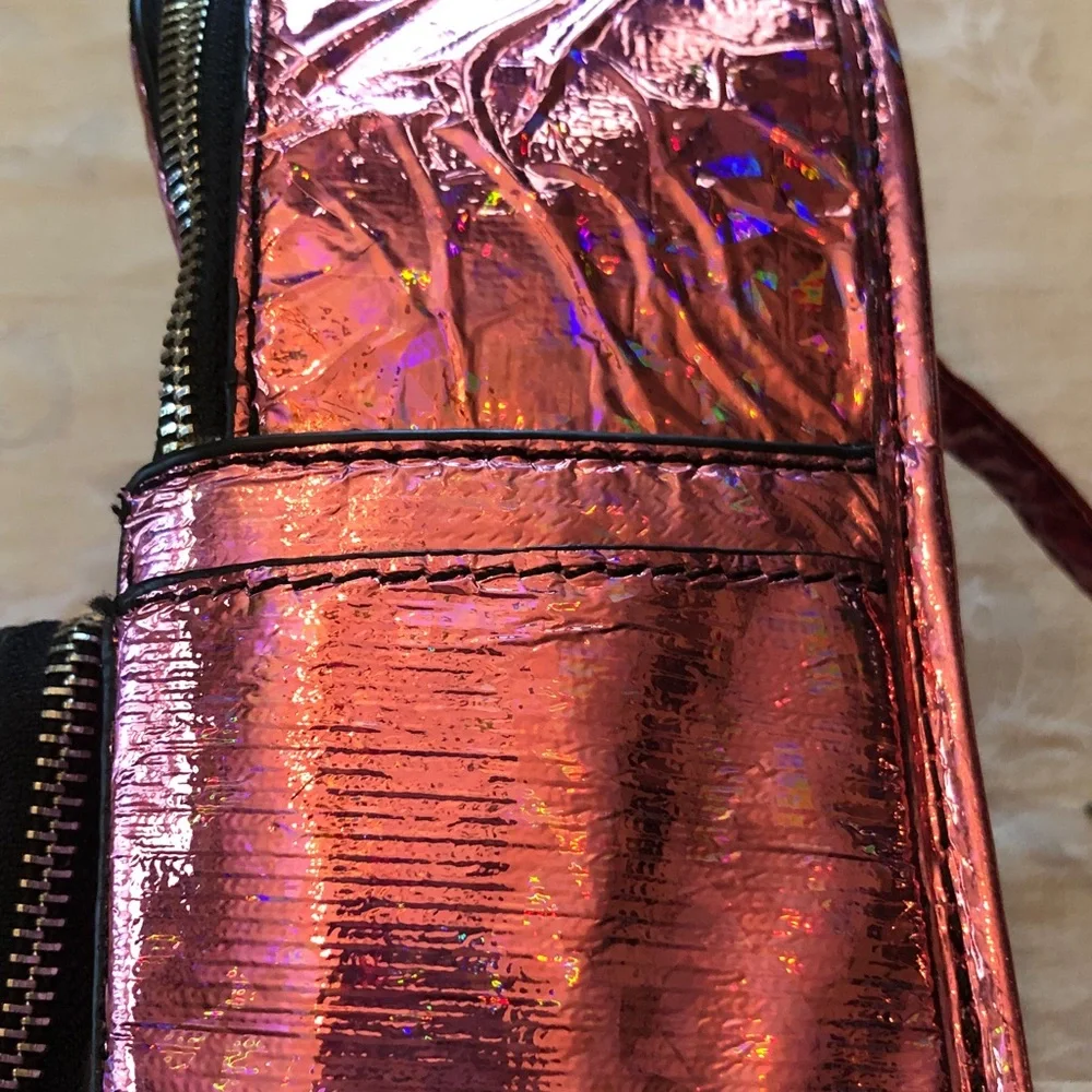 CURRENT MOOD Dolls Kill Partygirl pink holographic mini backpack - Picture 7 of 9